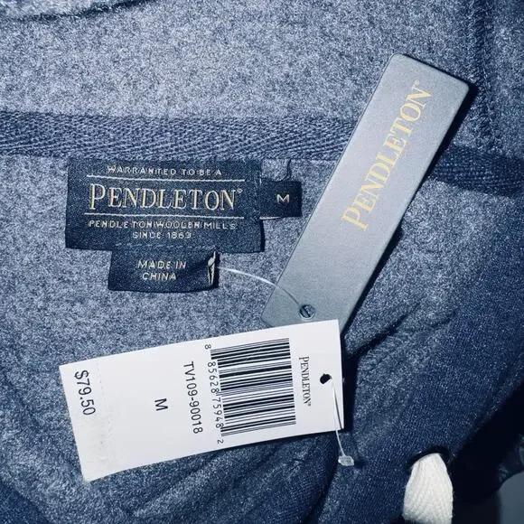 NWT Pendleton Crater Lake OR Spell Out National Park Women M Hoodie Blue Gray - Picture 7 of 9